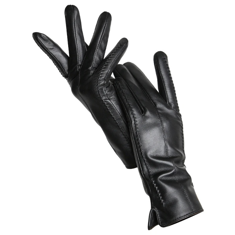 Leather Driving Glove - 여성용 양가죽 장갑 겨울 따뜻한 플러스