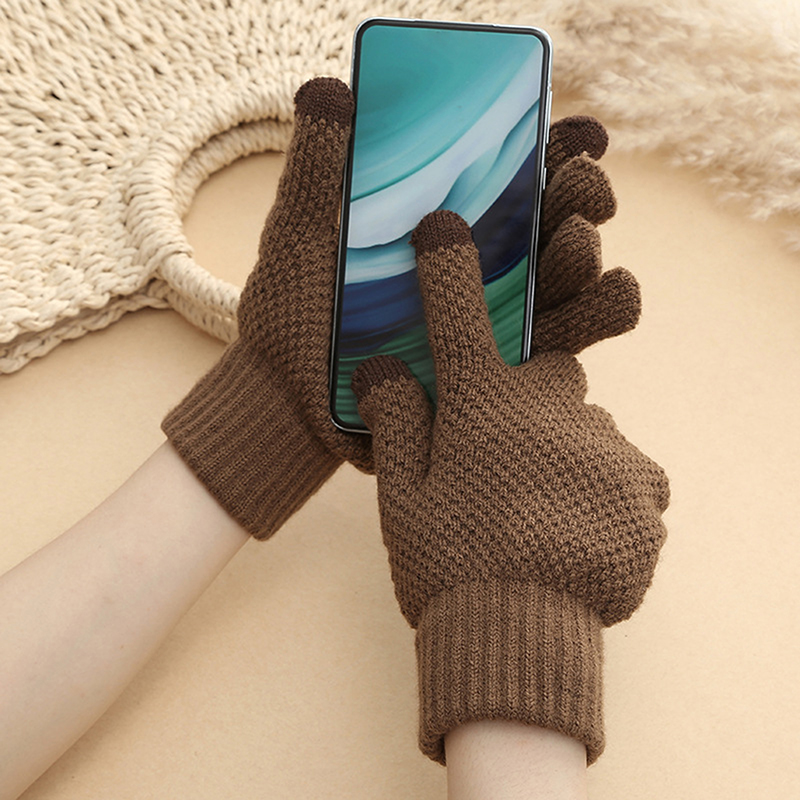 Wool Glove Lined - 2025 남성용 겨울용 따뜻한 터치스크린 장갑