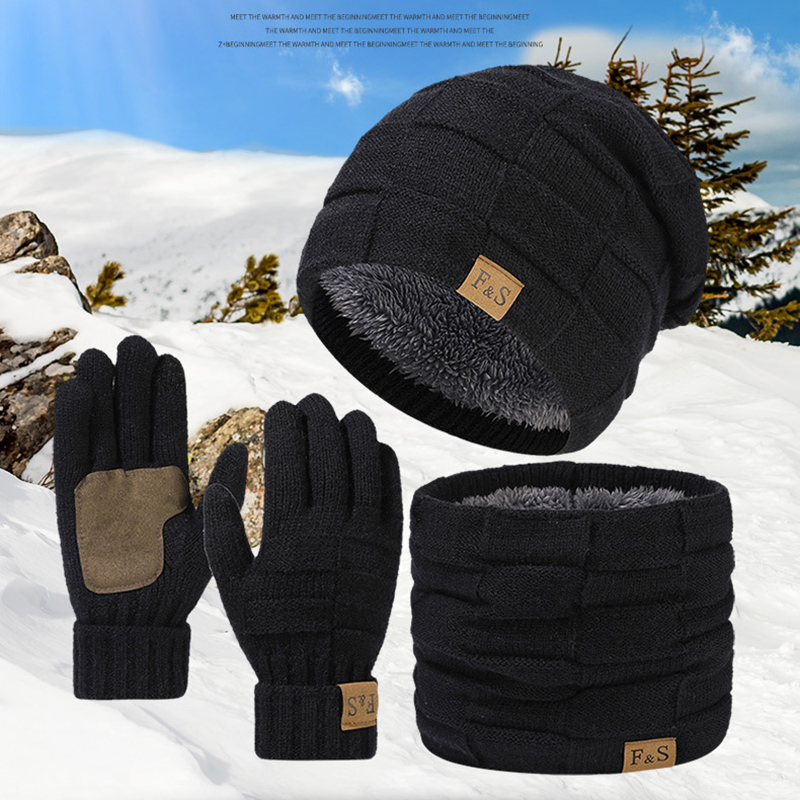 겨울용 따뜻한 두꺼운 모자, 스카프, 장갑 세트 남녀공 - Wool Glove Lined 리뷰 및 가격