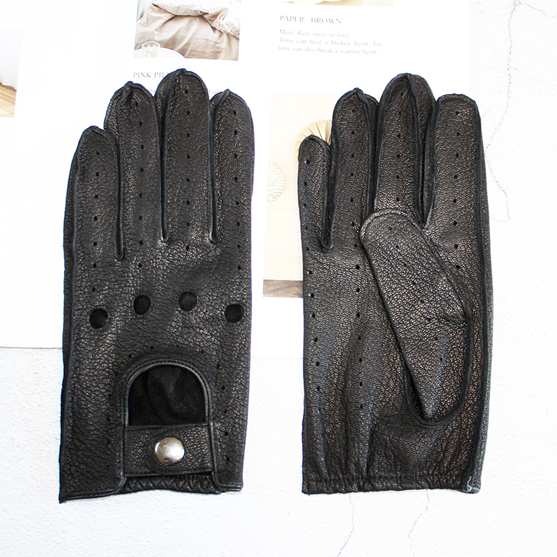 여름 운전 Deerskin 전체 손가락 가죽 장갑 남성 - Leather Driving Glove 리뷰 및 가격