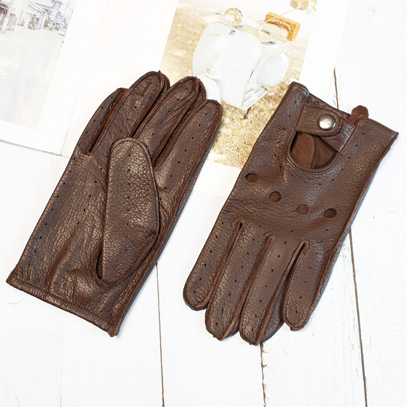 여름 운전 Deerskin 전체 손가락 가죽 장갑 남성 - Leather Driving Glove 리뷰 및 가격