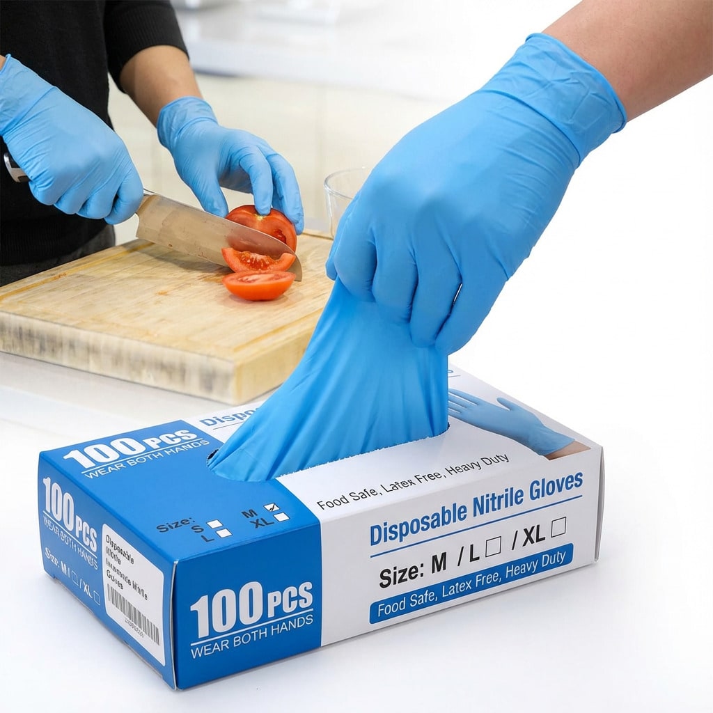 100개입 헤비듀티 니트릴 일회용 장갑, 파우더 프리  - Nitrile Mechanic Glove 리뷰 및 가격