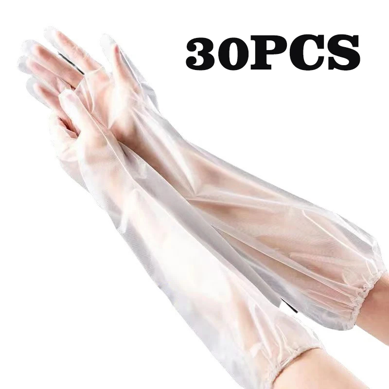 30PCS 일회용 팔 보호 장갑 주방 가정용 청소 방수 - Rubber Glove Cleaning 리뷰 및 가격