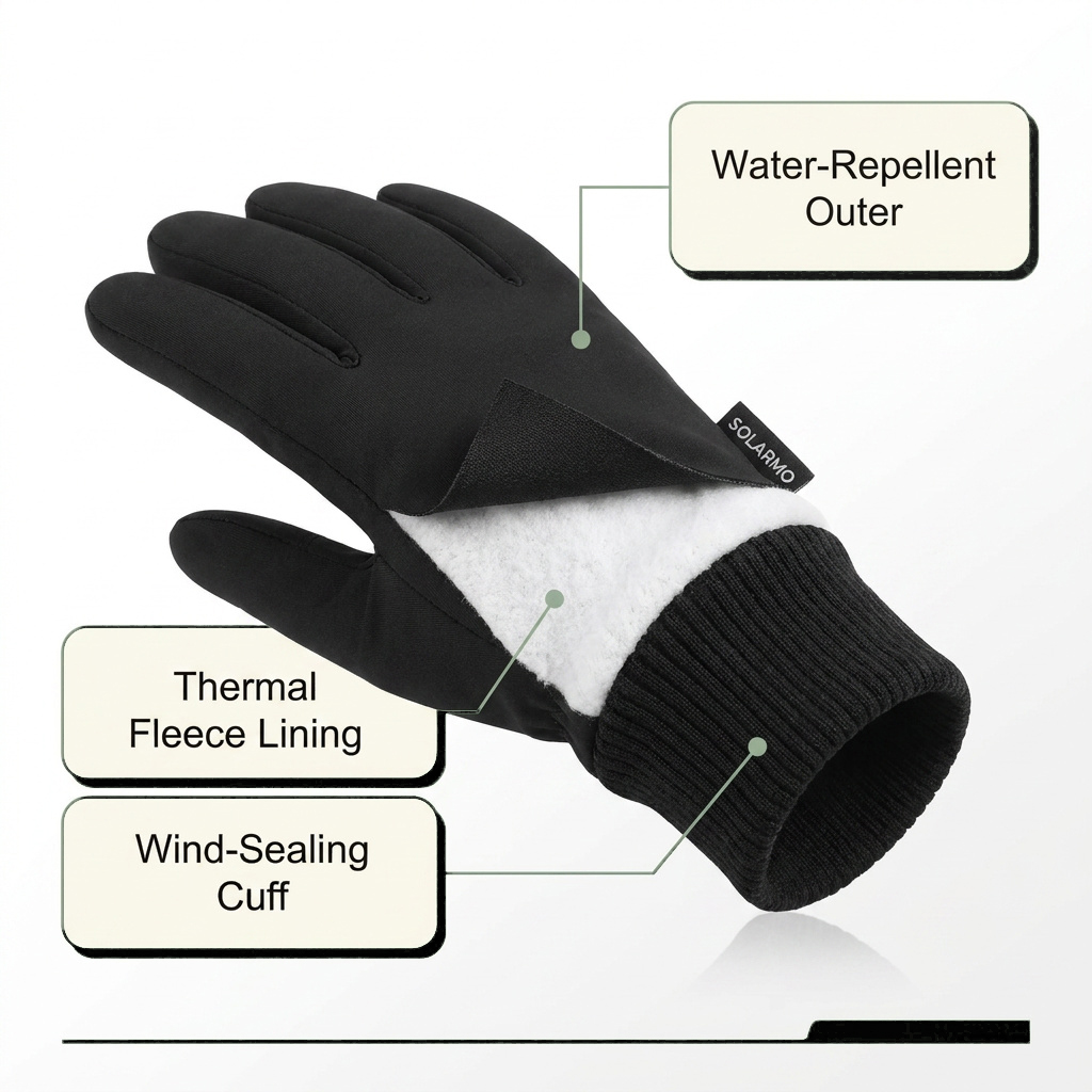 추운 날씨용 사이클링 장갑, 두꺼운 플리스 안감의 겨울 - Winter Glove Insulated 리뷰 및 가격